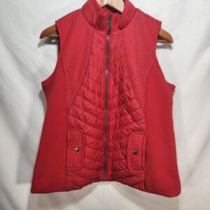 LuLaRoe Womens Quilted Vest  Size Medium leeveless Red